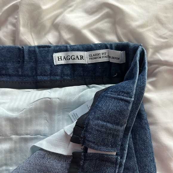 Haggar Premium Stretch Denim Jeans Seam Trouser work to weekend - Picture 3 of 3